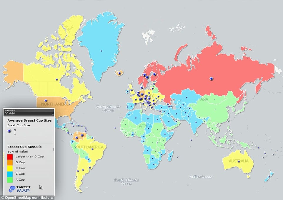 A Closer Look At Average Breast Size By Country Bust Bunny