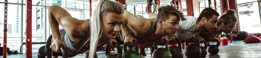 group of people working out